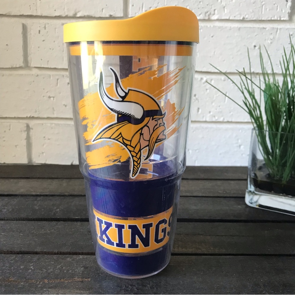 Tervis Minnesota Vikings 24oz Insulated Tumbler with Lid Purple Yellow